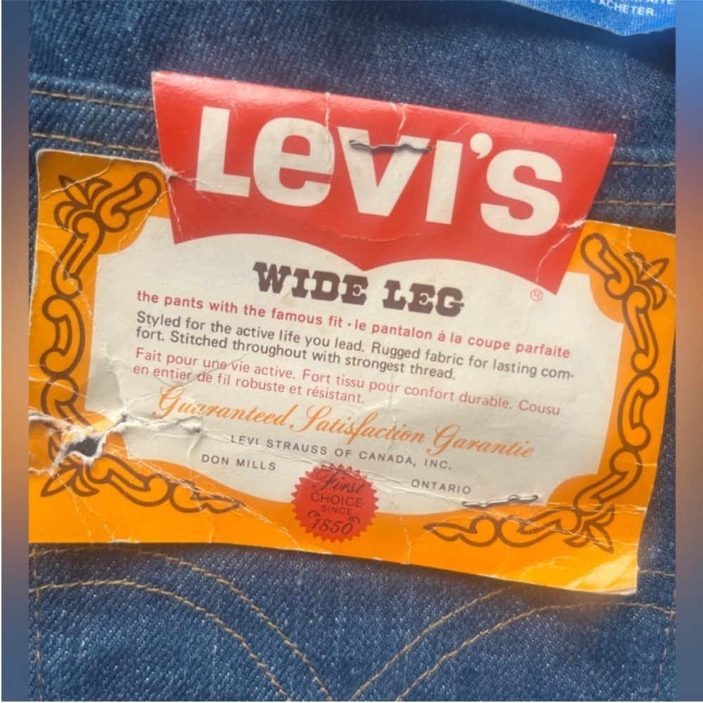 Levi's 1970’s Orange Tag Wide Leg Jeans with Tags - Picture 11 of 14